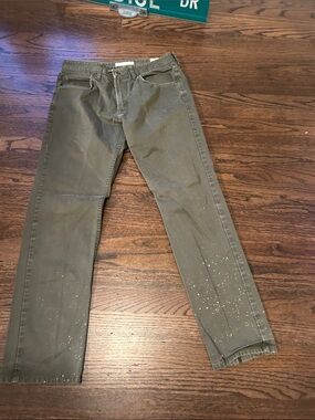Billy Reid Ashland Olive Green Cotton Pants